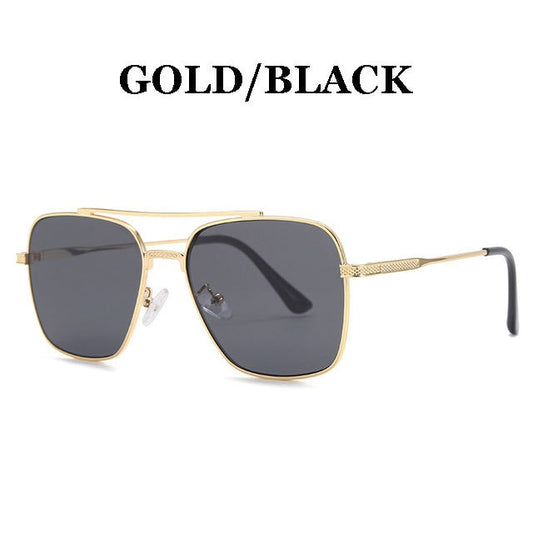 2022 Fashion Flight Seven 007 Rock Style Gradient Pilot Sunglasses For Men Square Luxury Brand Design Sun Glasses Oculos De Sol