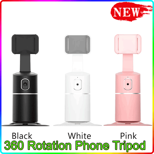 360 Rotation Phone Tripod Live Smart T2 AI Follow-Up Cradle Head Tracking Holder Camera for Photo Vlog Live Video Record Gimbal