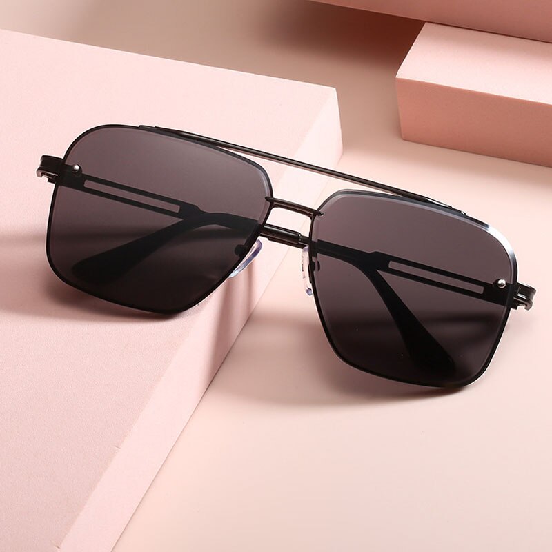 Vintage Pilot Sunglasses Men 2023 Fashion Gradient Driving Goggle New Punk Square Sun Glasses For Men Oculos De Sol Shades UV400